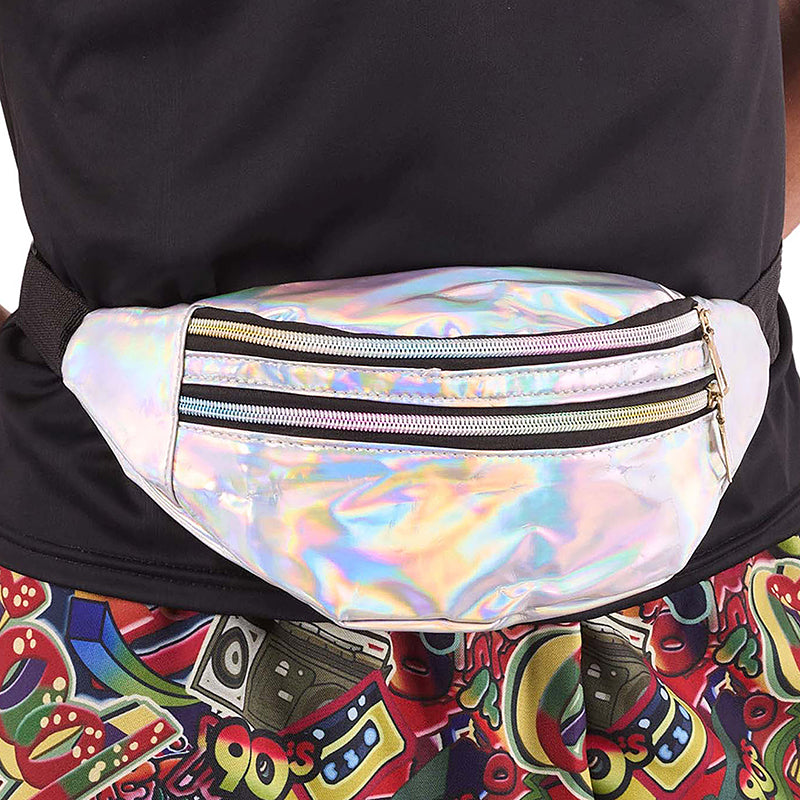 Iridescent White Bum Bag