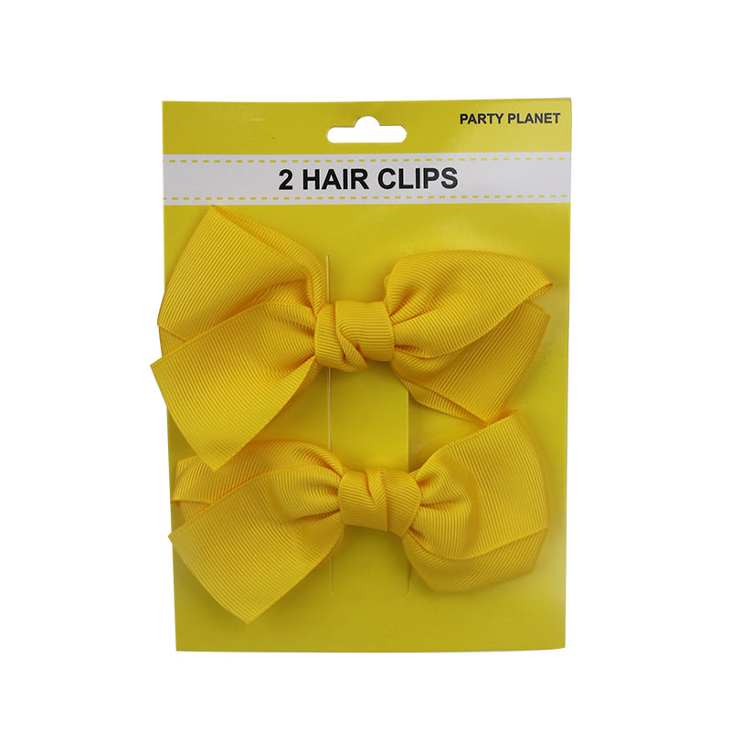 Bow Hair Clip – Yellow - alternate view