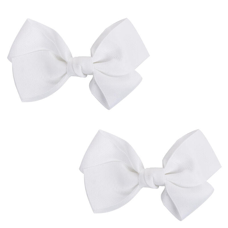 Bow Hair Clip – White