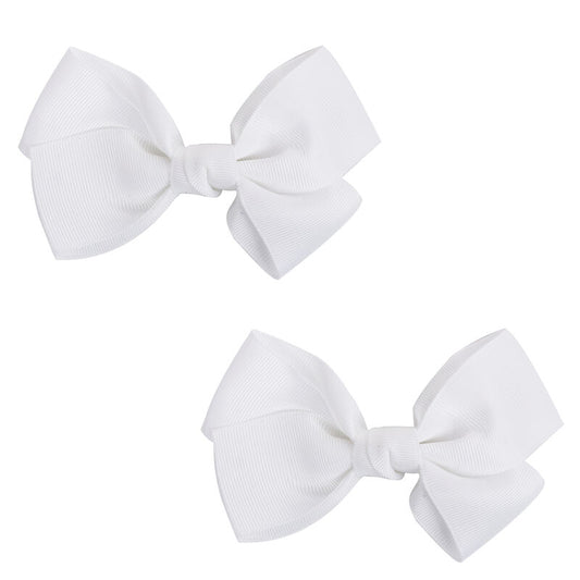 Bow Hair Clip – White