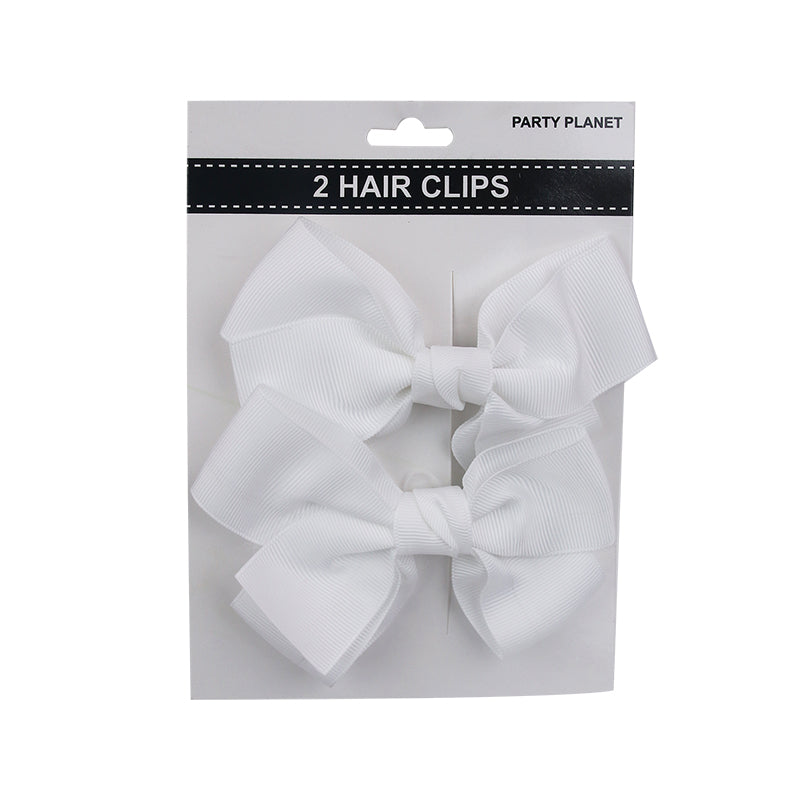 Bow Hair Clip – White - alternate view