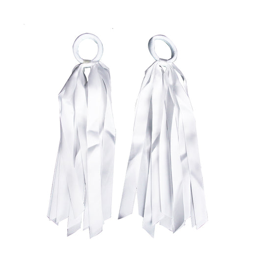 Tassel Hair Ties – White