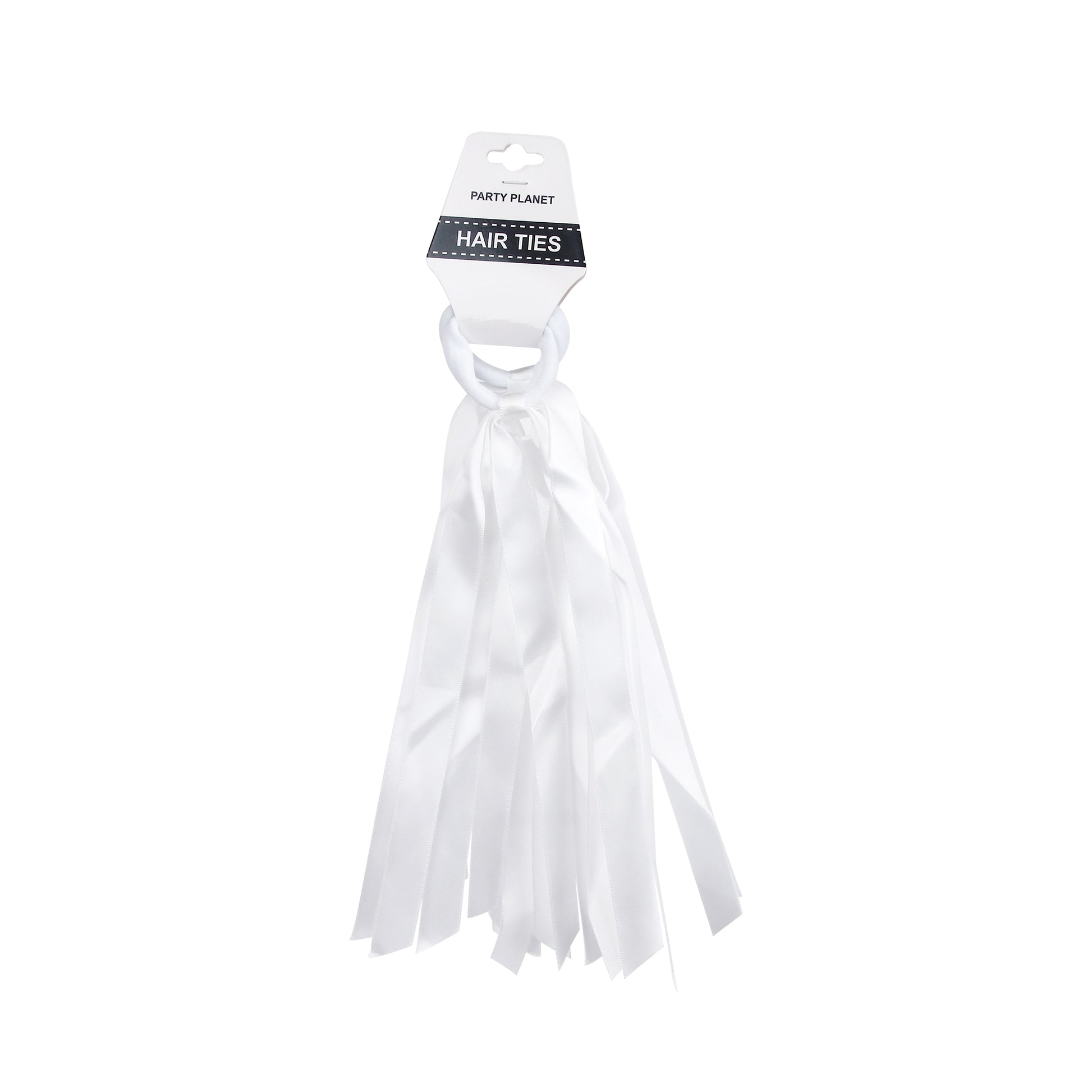 Tassel Hair Ties – White - alternate view