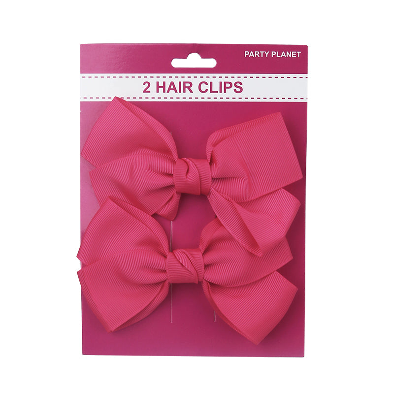 Bow Hair Clip – Pink - alternate view
