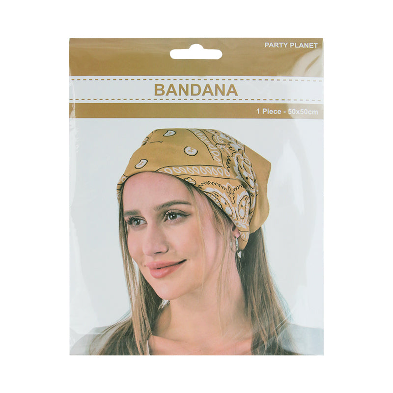 Printed Gold Bandana