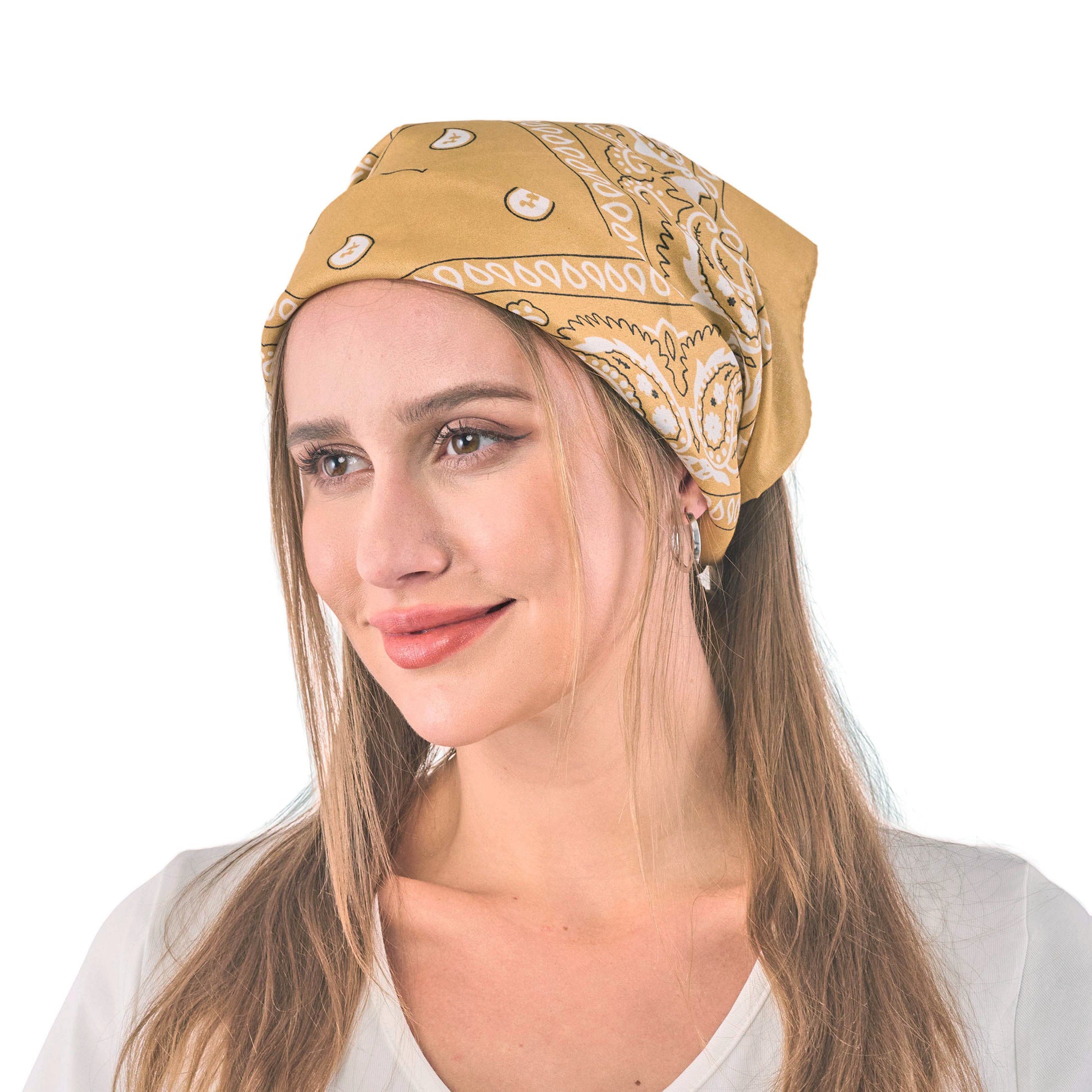 Printed Gold Bandana