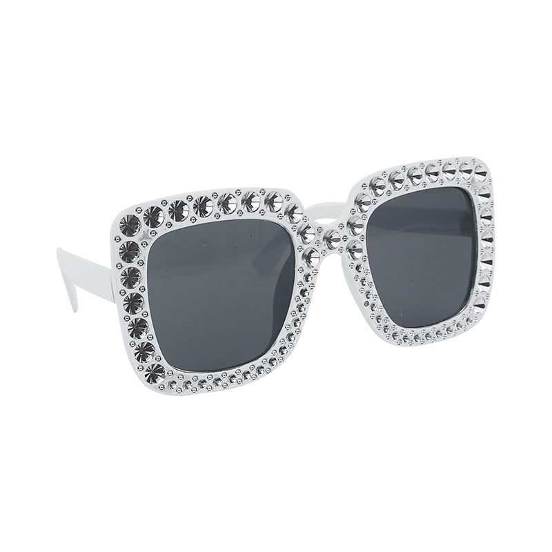 White Bling Glasses