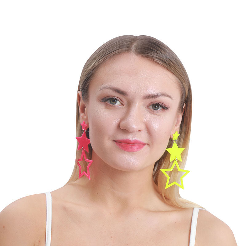 80's Star Earrings