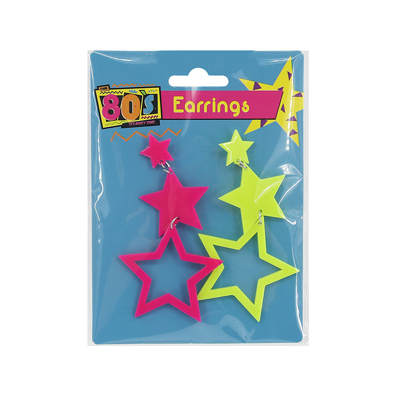80's Star Earrings - alternate view