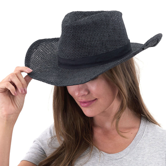 Burlap Cowboy Hat – Black