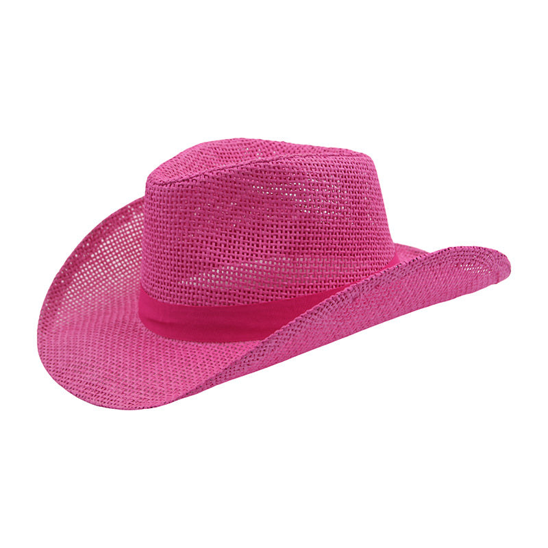 Burlap Cowboy Hat – Pink