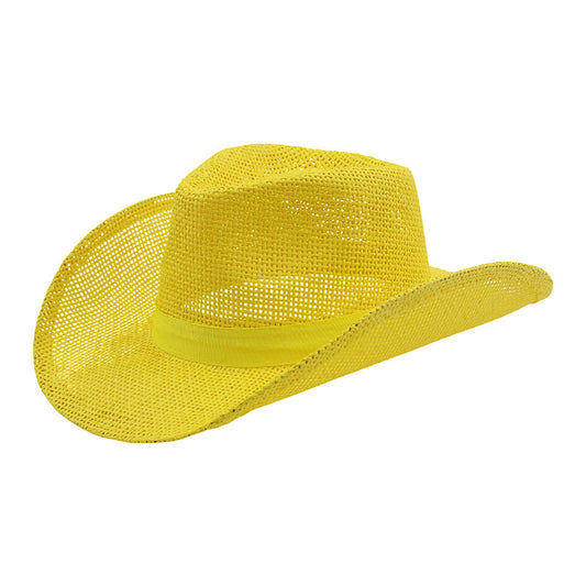 Burlap Cowboy Hat – Yellow