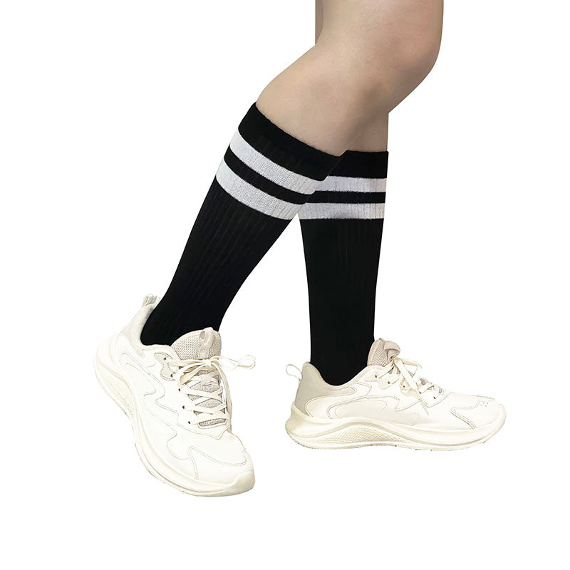 Black Stripe Knee High Socks