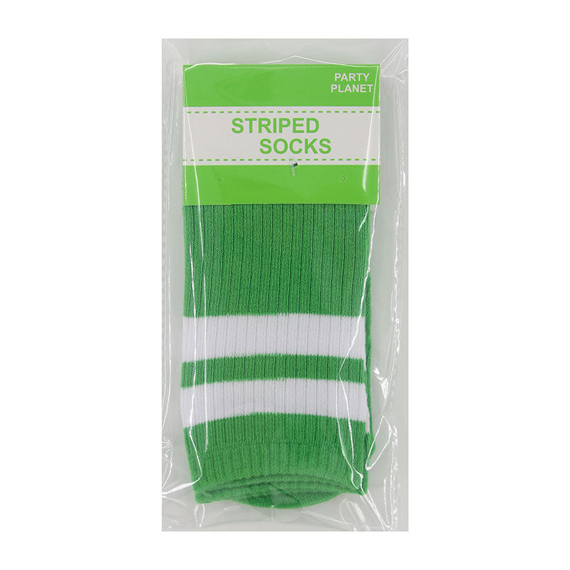 Green Stripe Knee High Socks - alternate view
