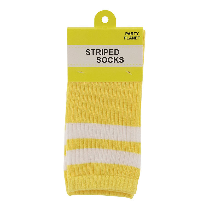 Yellow Stripe Knee High Socks - alternate view