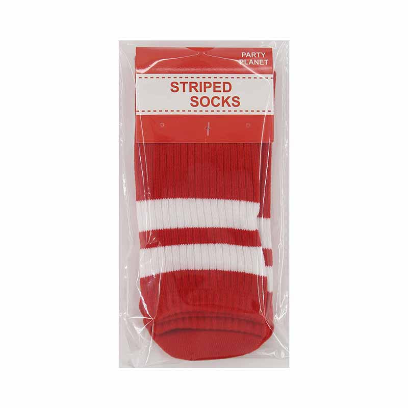 Red Stripe Knee High Socks - alternate view