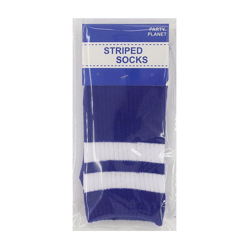 Blue Stripe Knee High Socks - alternate view