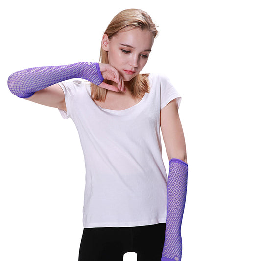 Fishnet Gloves – Purple