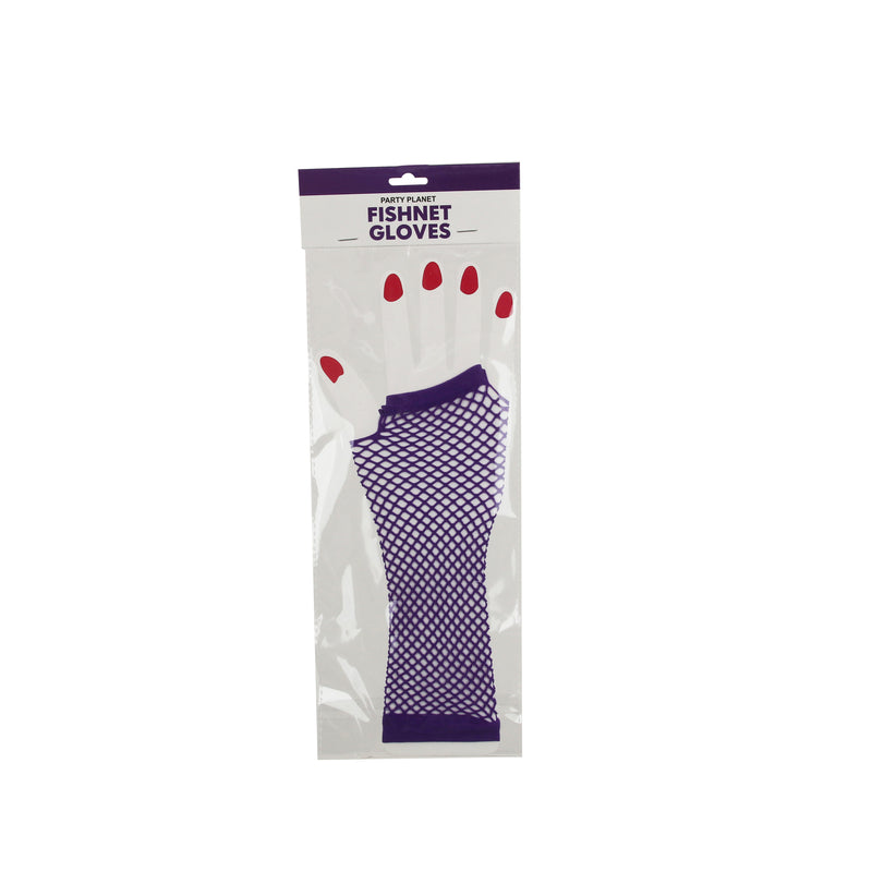 Fishnet Gloves – Purple - alternate view