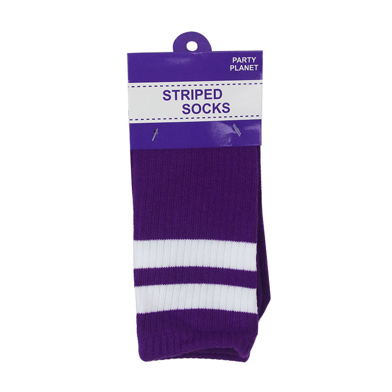 Stripe Socks – Purple - alternate view