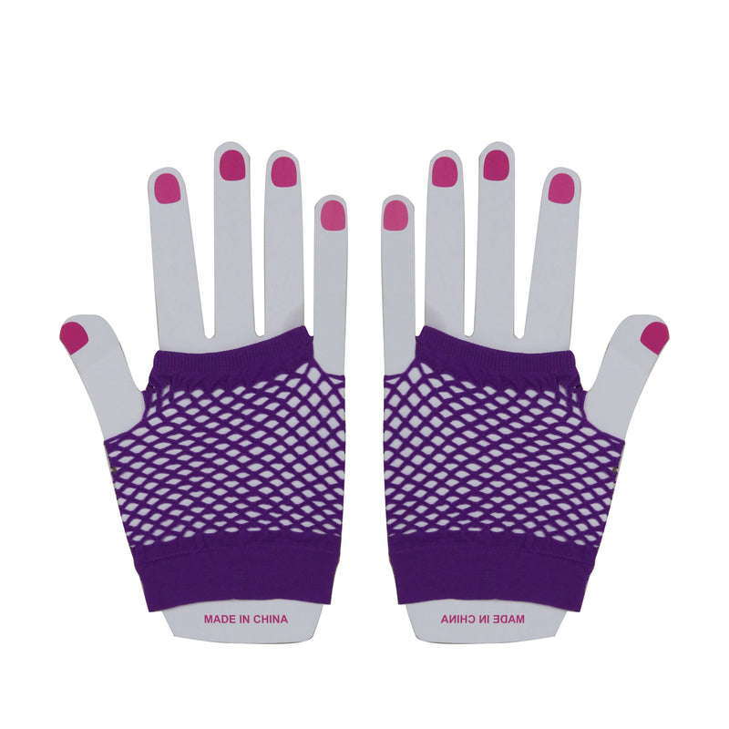 Fishnet Gloves – Purple