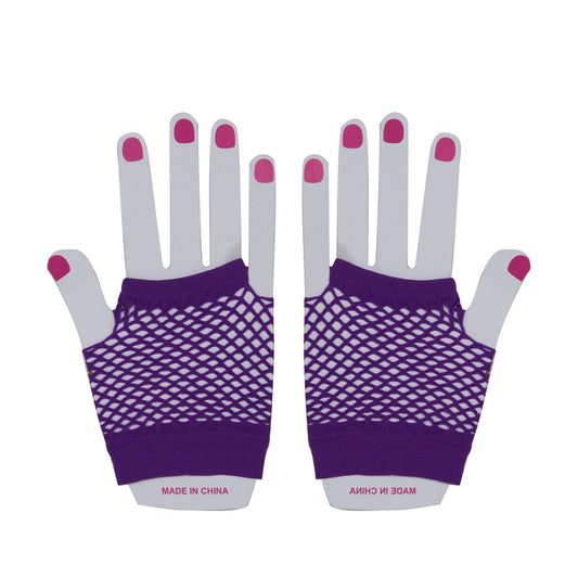 Fishnet Gloves – Purple