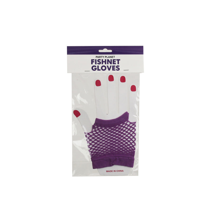 Fishnet Gloves – Purple - alternate view