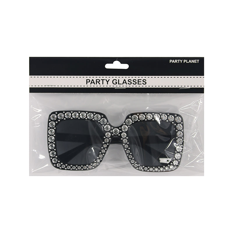 Black Bling Glasses - alternate view