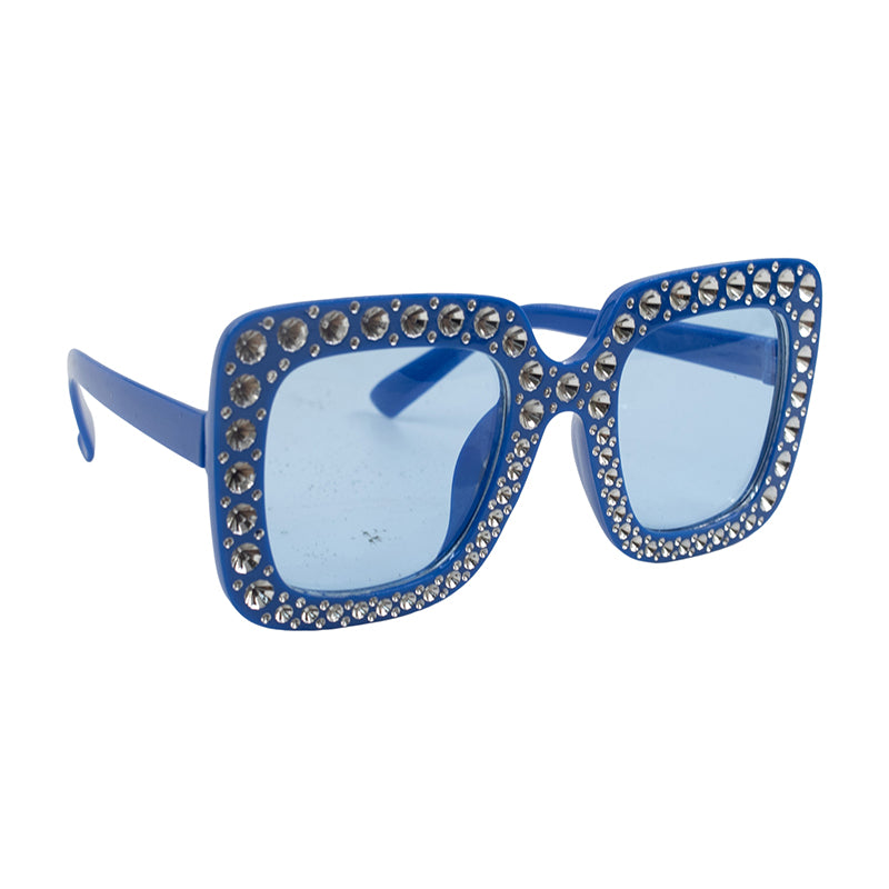 Blue Bling Glasses