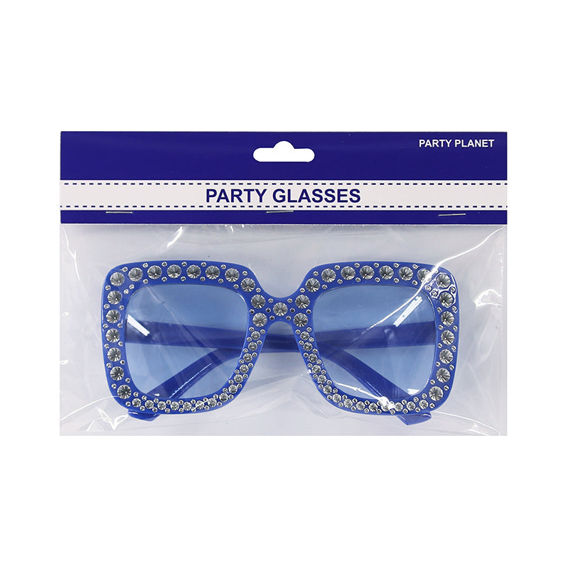 Blue Bling Glasses - alternate view