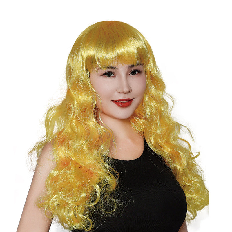 Yellow Wavy Long Wig