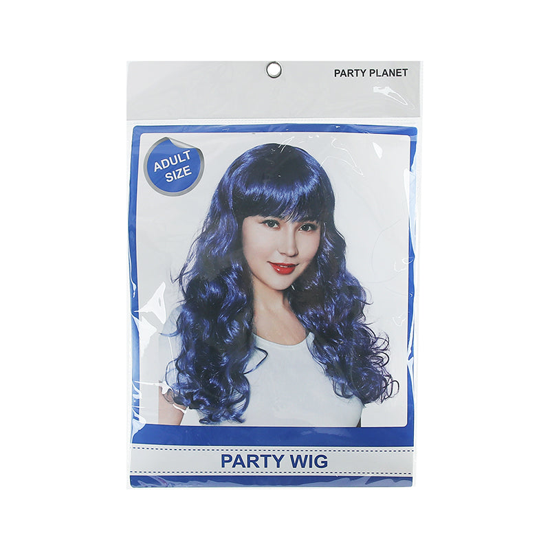 Blue Wavy Long Wig - alternate view