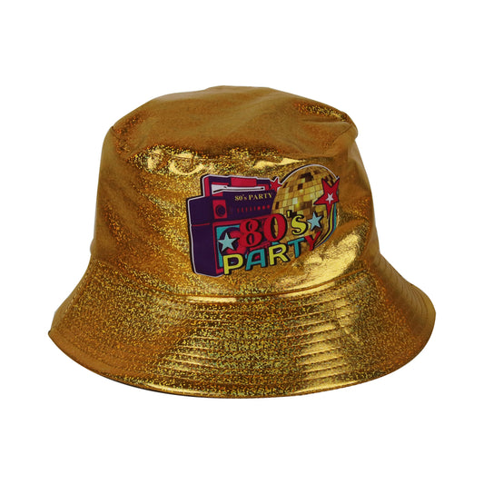 Gold 80's Party Bucket Hat