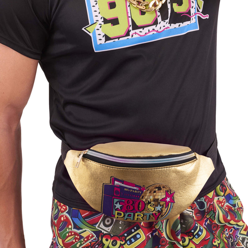 Gold 80's Party Bum Bag