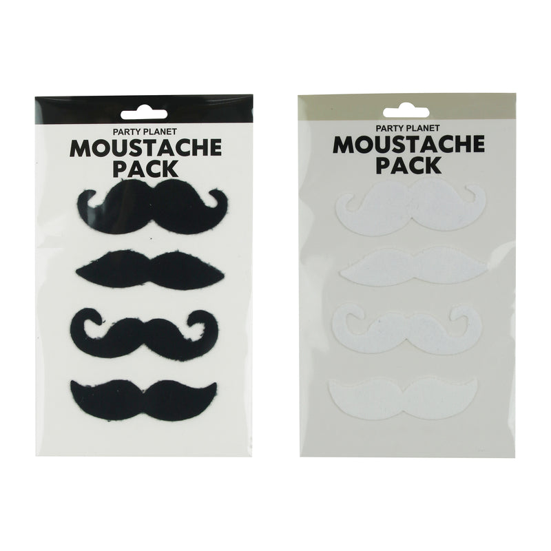 Asst. 4pk Moustache Pack – Black - alternate view