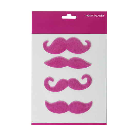 Asst. 4pk Moustache Pack – Pink