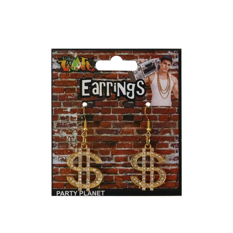 Dollar Sign Earrings - alternate view