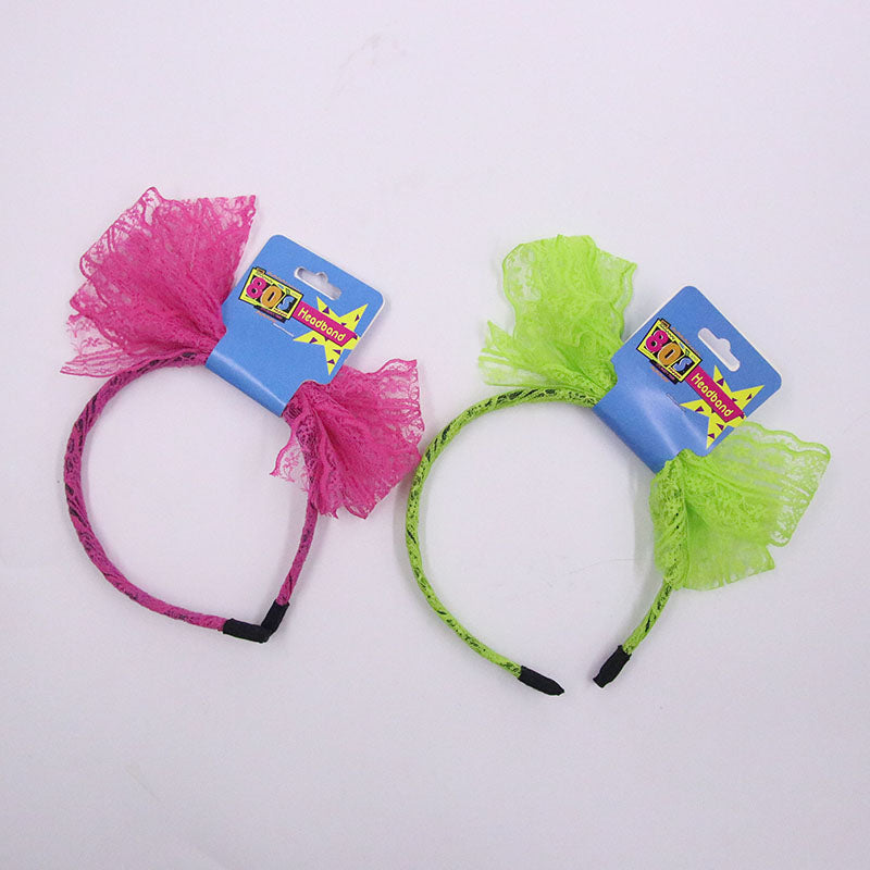 Asst. 80's Lace Headband - alternate view