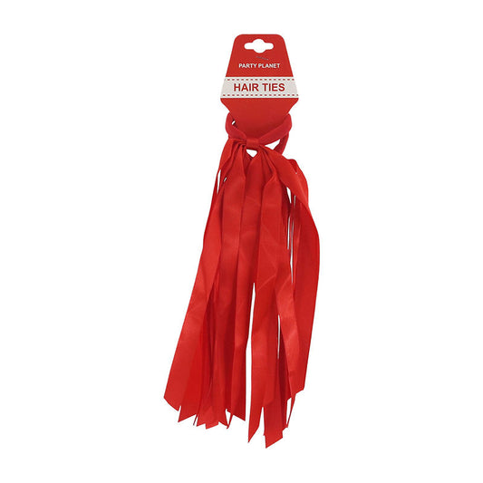 Tassel Hair Ties – Red