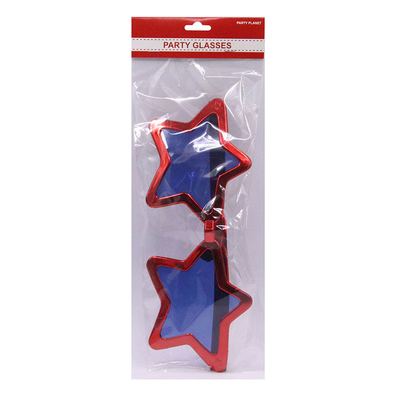 Jumbo Star Glasses – Red - alternate view