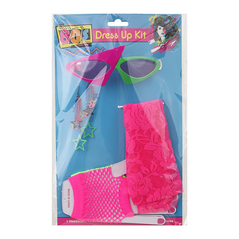 4pc 80's Dress Up Accessories - alternate view