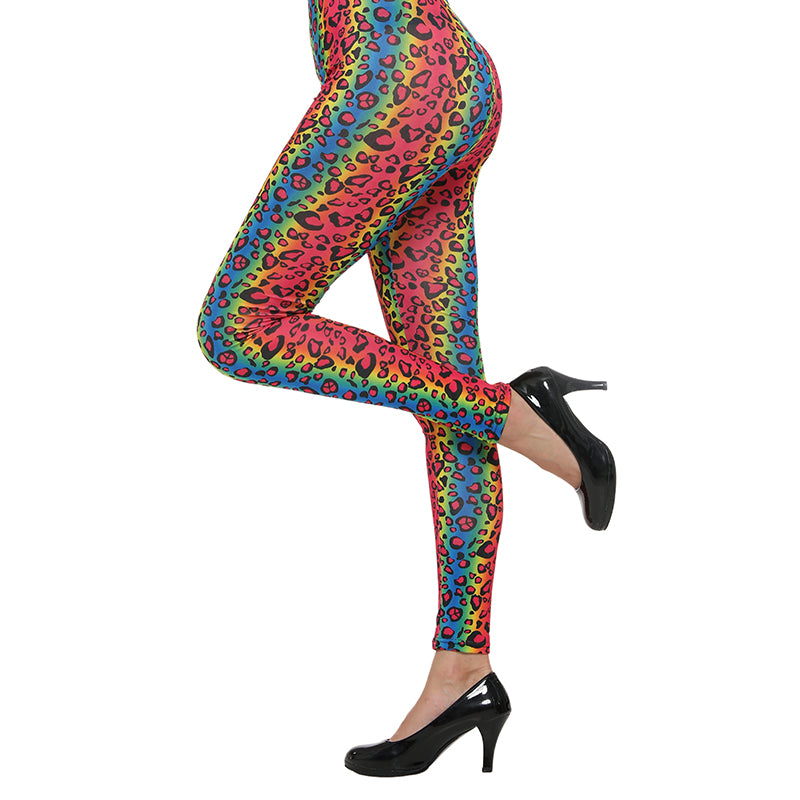 Colourful Leopard Print Leggings