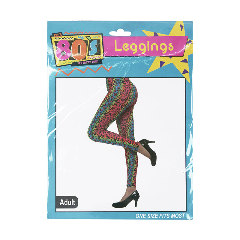 Colourful Leopard Print Leggings - alternate view